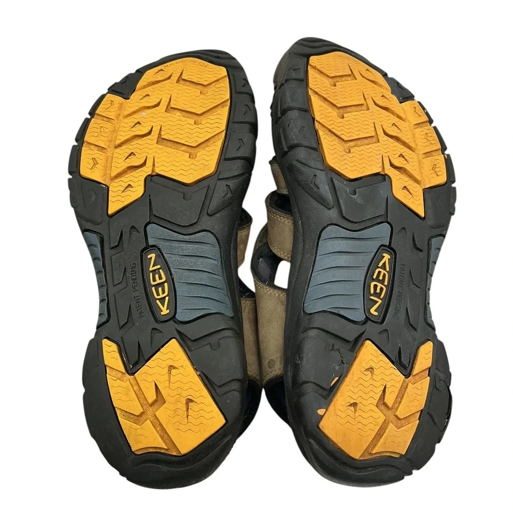 KEEN Newport Leather‎ Hiking Sandals Mens 11.5 Brown Waterproof Fisherman Shoes